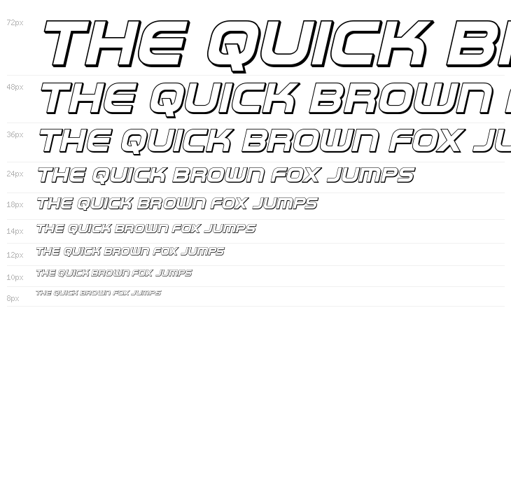 Omega Flight 3D Italic Waterfall