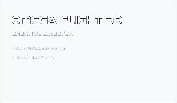 Omega Flight 3D Business Card