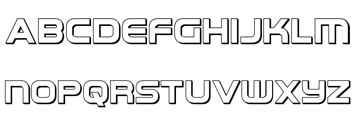 Omega Flight 3D Font LOWERCASE
