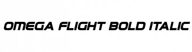 Omega Flight Bold Italic  Fuentes Gratis Descargar