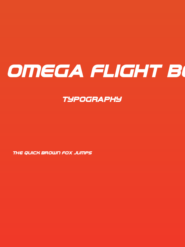 Omega Flight Bold Italic Poster