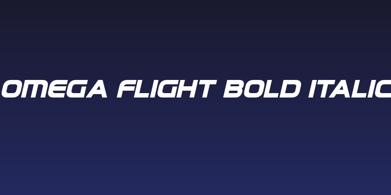 Omega Flight Bold Italic Social Header