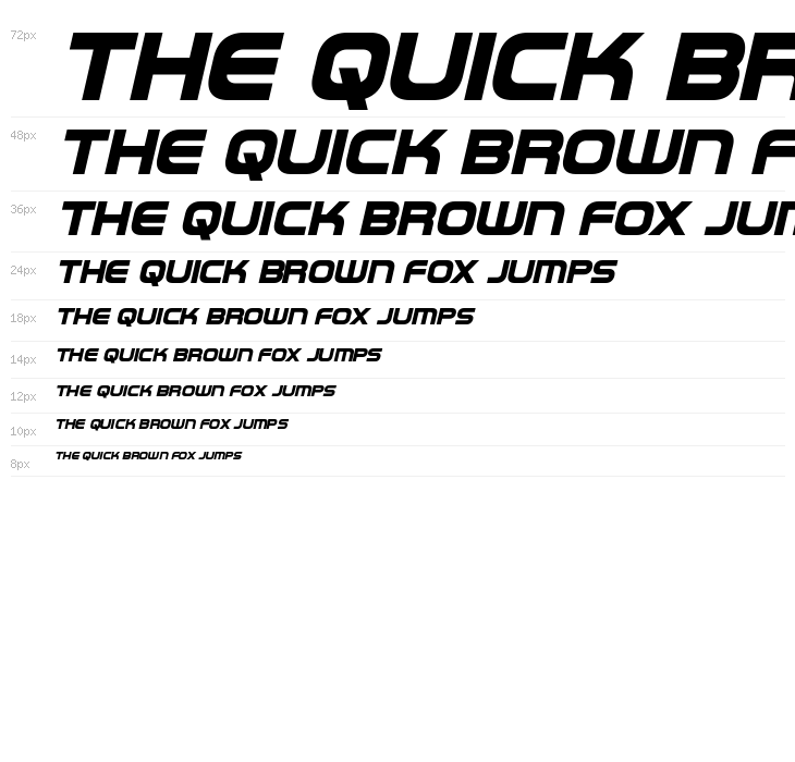 Omega Flight Bold Italic Waterfall