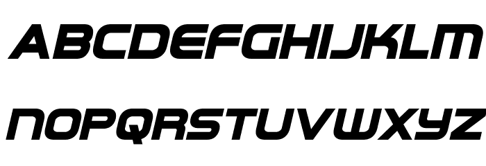 Omega Flight Bold Italic Font LOWERCASE
