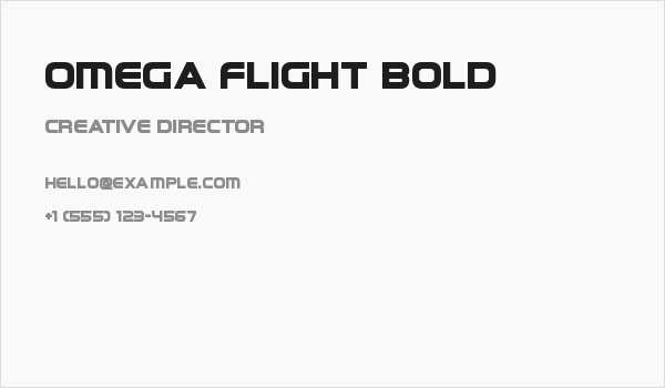 Omega Flight Bold Business Card