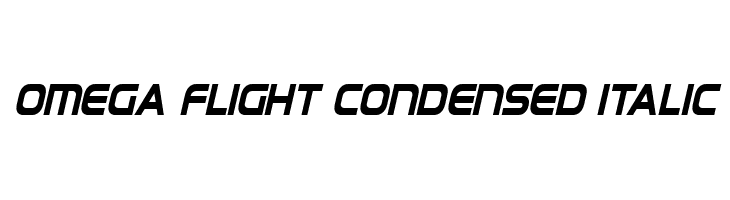 Omega Flight Condensed Italic  Скачать бесплатные шрифты