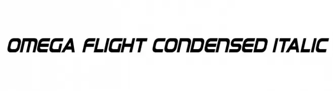 Omega Flight Condensed Italic  Fuentes Gratis Descargar