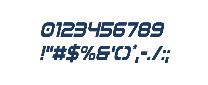 Omega Flight Condensed Italic Other Characters
