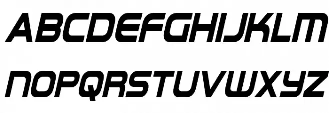 Omega Flight Condensed Italic Polices MAJUSCULES