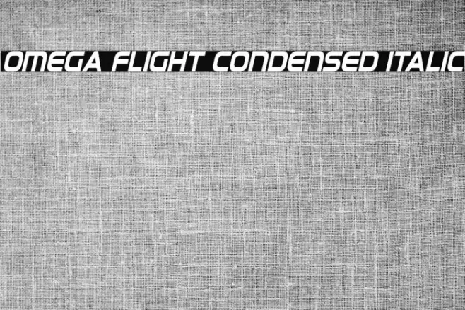 Omega Flight Condensed Italic Font examples