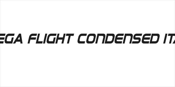 Omega Flight Condensed Italic Logo
