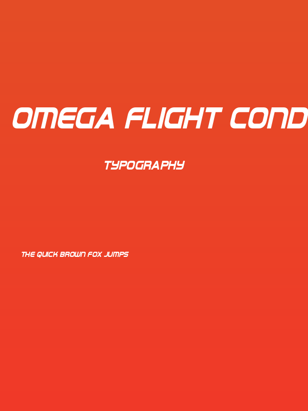 Omega Flight Condensed Italic Poster