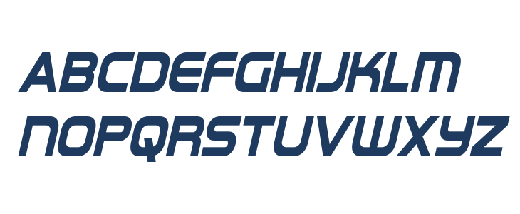 Omega Flight Condensed Italic Lowercase