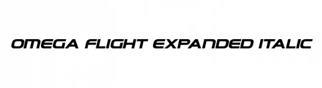 Omega Flight Expanded Italic  Скачать бесплатные шрифты