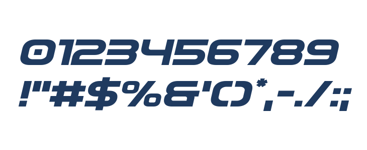 Omega Flight Expanded Italic Other Characters