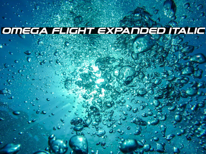 Omega Flight Expanded Italic Example 2