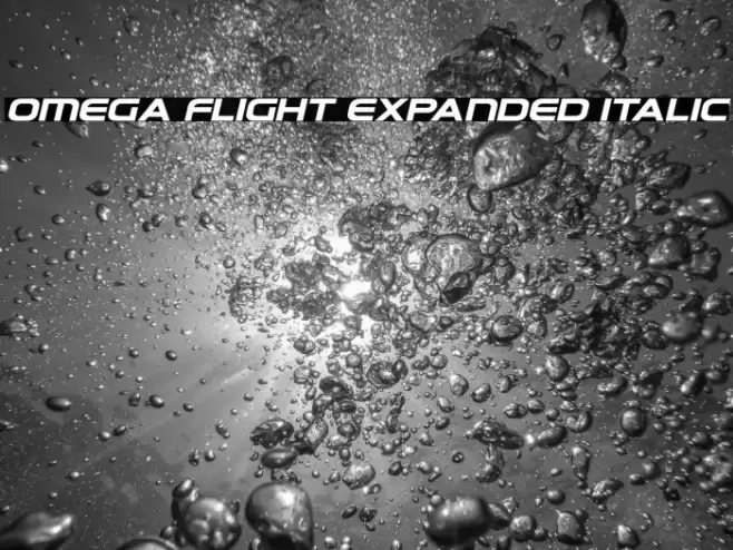 Omega Flight Expanded Italic Font examples