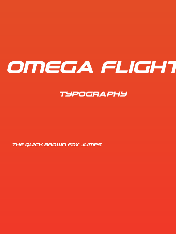 Omega Flight Expanded Italic Poster