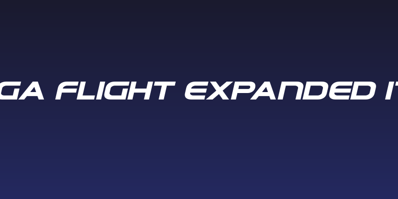 Omega Flight Expanded Italic Social Header