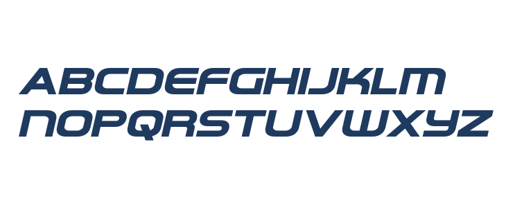 Omega Flight Expanded Italic Lowercase