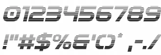 Omega Flight Gradient Italic Font OTHER CHARS