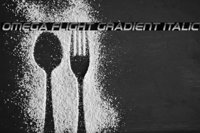 Omega Flight Gradient Italic Font examples