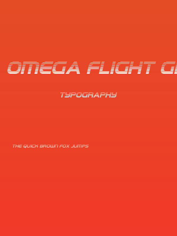 Omega Flight Gradient Italic Poster