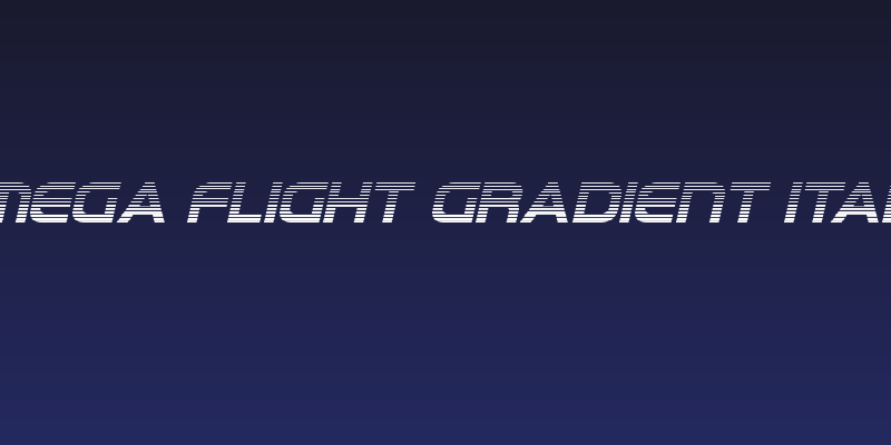 Omega Flight Gradient Italic Social Header