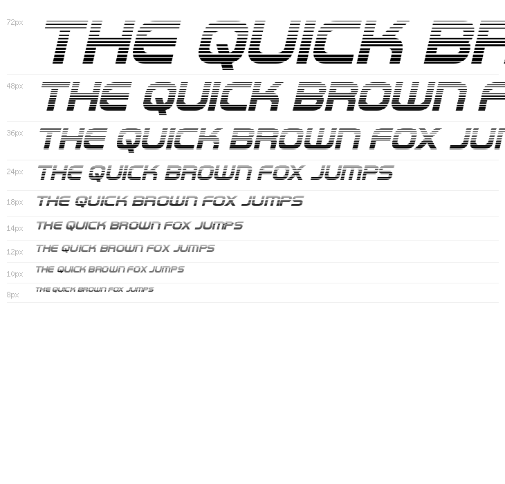 Omega Flight Gradient Italic Waterfall