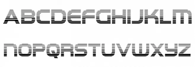 Omega Flight Gradient Font LOWERCASE
