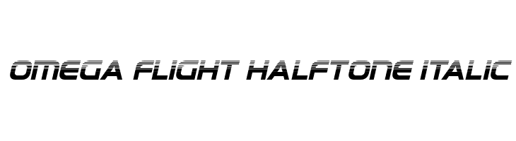 Omega Flight Halftone Italic  Fuentes Gratis Descargar