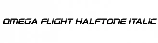 Omega Flight Halftone Italic  Frei Schriftart Herunterladen