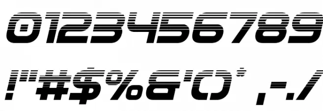 Omega Flight Halftone Italic Font OTHER CHARS