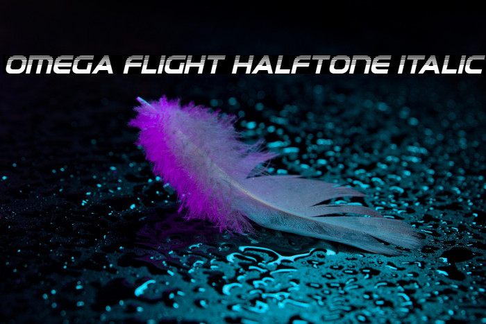 Omega Flight Halftone Italic Example 2