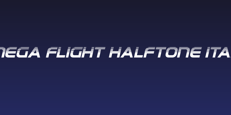 Omega Flight Halftone Italic Social Header