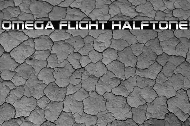 Omega Flight Halftone Font examples