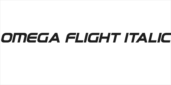 Omega Flight Italic Logo
