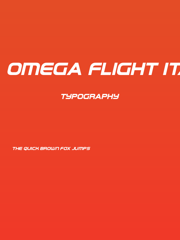 Omega Flight Italic Poster