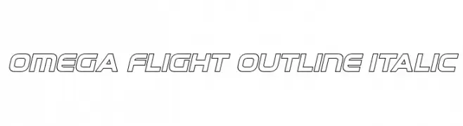 Omega Flight Outline Italic  Fuentes Gratis Descargar