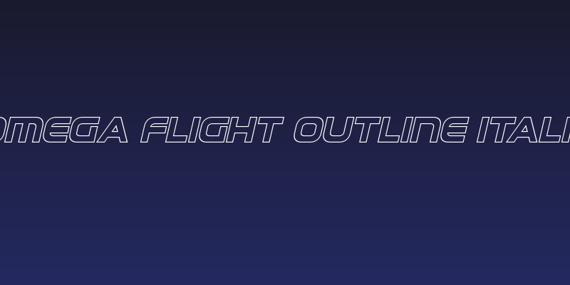 Omega Flight Outline Italic Social Header