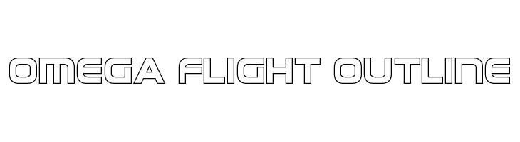 Omega Flight Outline  Fuentes Gratis Descargar
