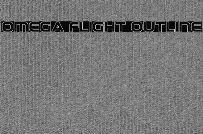 Omega Flight Outline Font examples