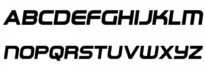Omega Flight Semi-Italic Schriftart Groß