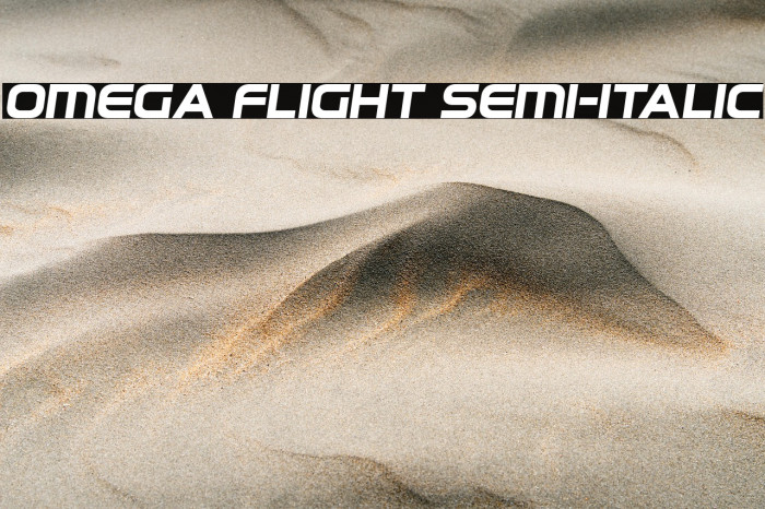 Omega Flight Semi-Italic Example 2
