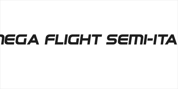 Omega Flight Semi-Italic Logo
