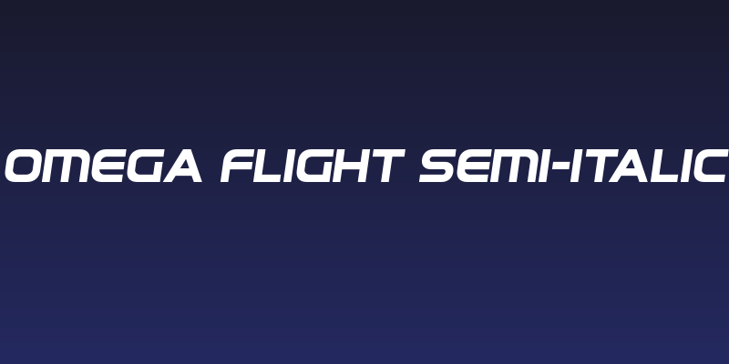 Omega Flight Semi-Italic Social Header