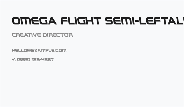 Omega Flight Semi-Leftalic Business Card