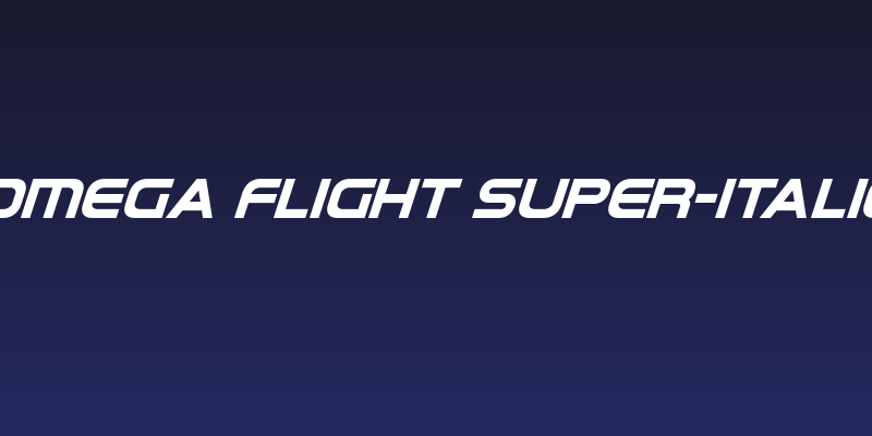 Omega Flight Super-Italic Social Header