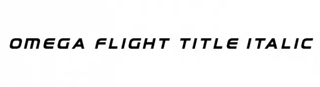 Omega Flight Title Italic  Frei Schriftart Herunterladen