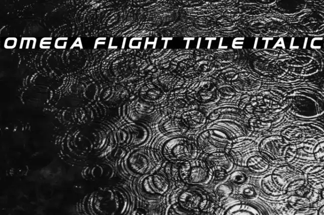 Omega Flight Title Italic Font examples